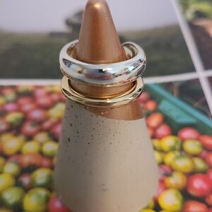 Mejuri Sterling Silver & Gold Vermeil Ring Size 6 Double Band